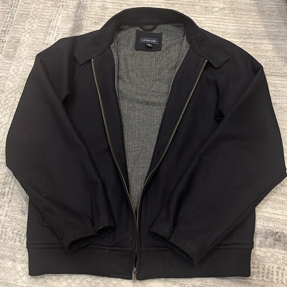 Lands' End Mens Navy Blue wool Jacket - Picture 3 of 4